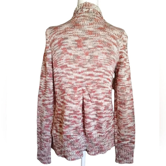 Skies Are Blue Multicolor Drape Front Knit Open Front Cardigan Size Medium - Picture 5 of 8